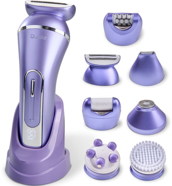 Qualiz® 7-in-1 Ladyshaves voor Vrouwen - Epilator - Waterdicht - Epileerapparaat Dames - Trimmer Scheerapparaat Vrouw Intiem - Bikinitrimmer - Oplaadbaar