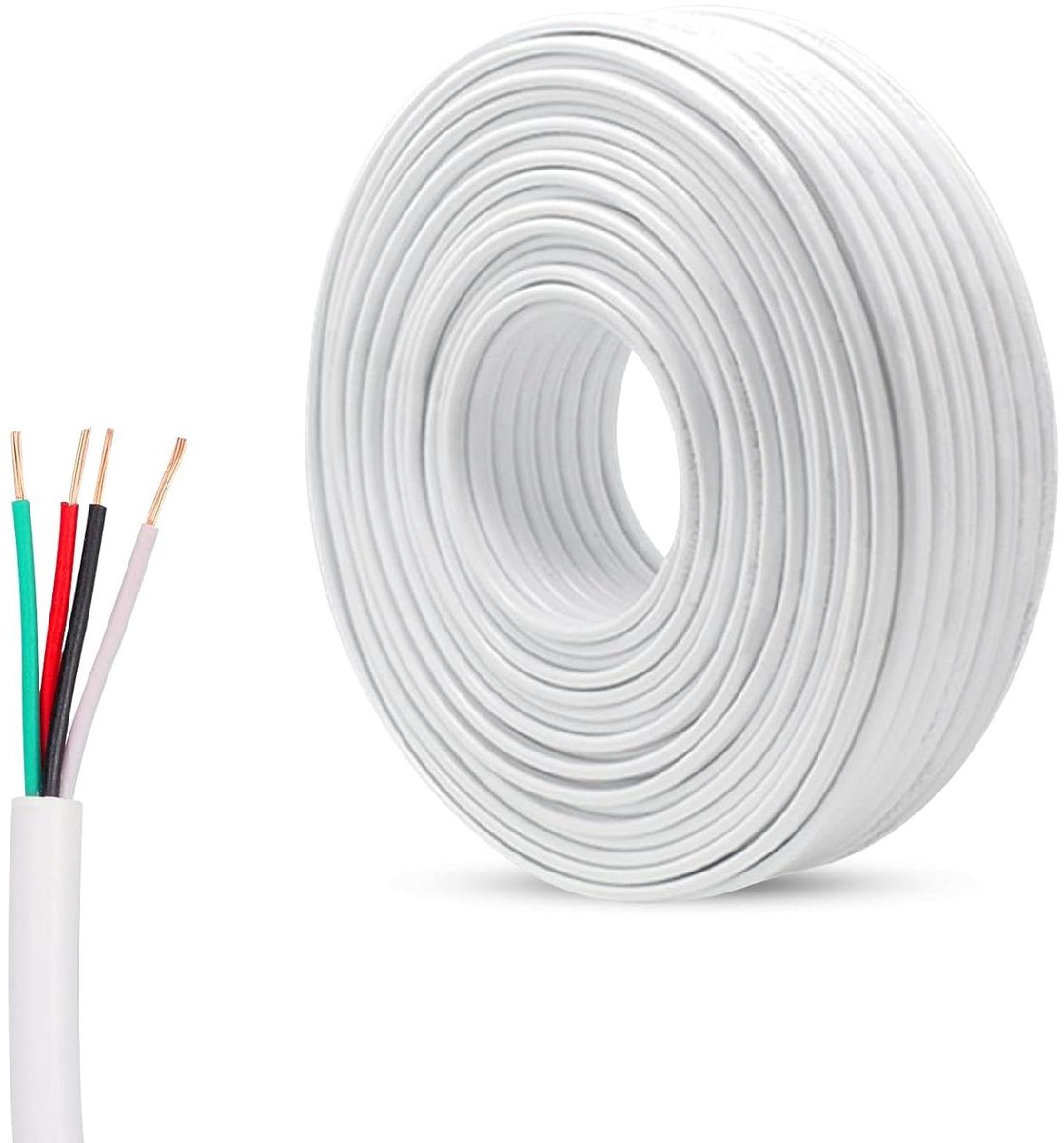 JGS Premium - Flexibele Koperkabel 28AWG | 10 Meter | Wit PVC Elektrische Draad | Geschikt voor Droge Omgevingen