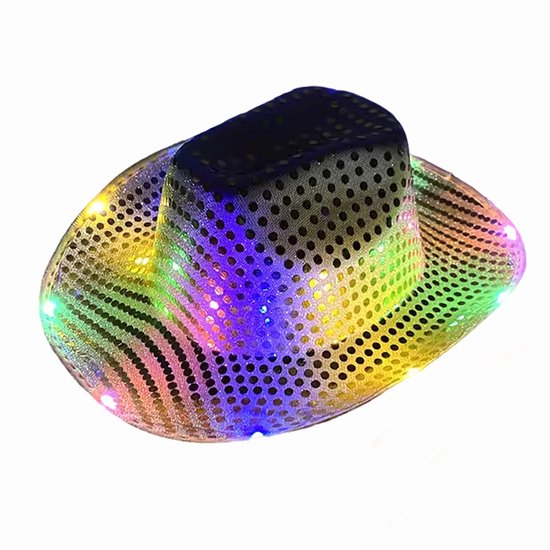 Gouden Disco LED Hoed - Lamp - Party - Feest - Verlichting - Pet - Festival