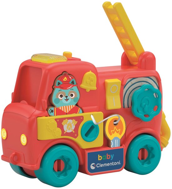 Clementoni - Montessori Baby speelgoed - Brandweerwagen - vanaf 18 maanden