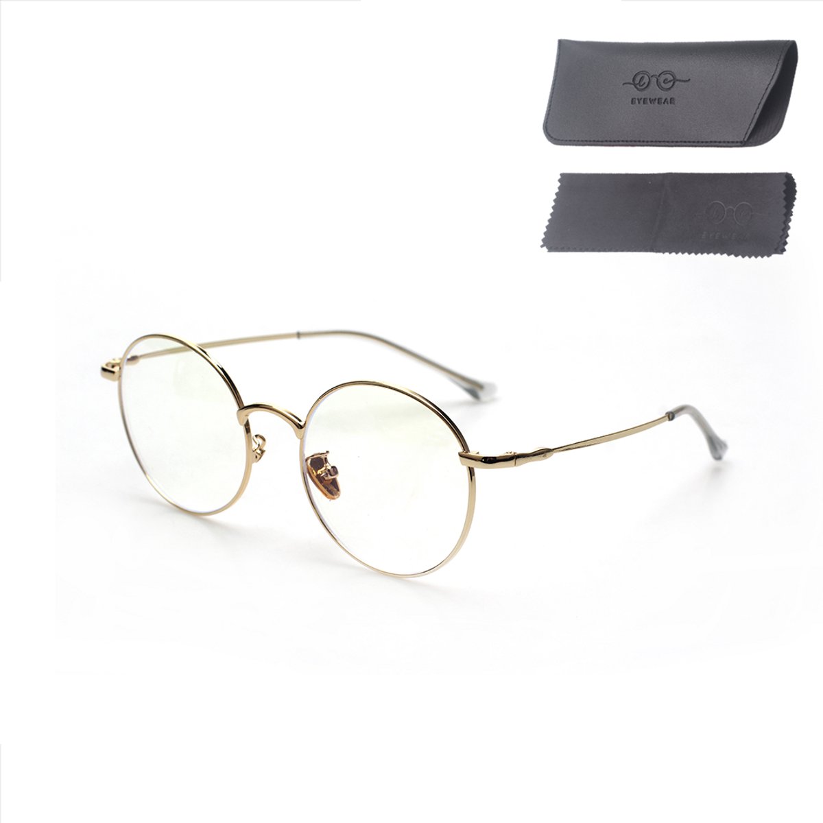 LC Eyewear Computerbril - Blauw Licht Bril - Blue Light Glasses - Beeldschermbril - Metaal - Unisex Bril Zonder Sterkte - Goud