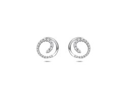 Lev Sieraden 935 zilveren oorknoppen zirkonia 9,5 mm
