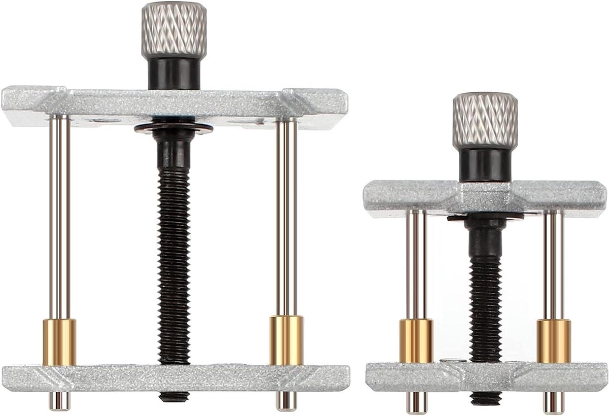 JGS Premium - Verstelbare Horloge Case Houder en Reparatie Tool Kit - 2 Stuks - Zilverkleurig - Horloge Reparatie Gereedschap