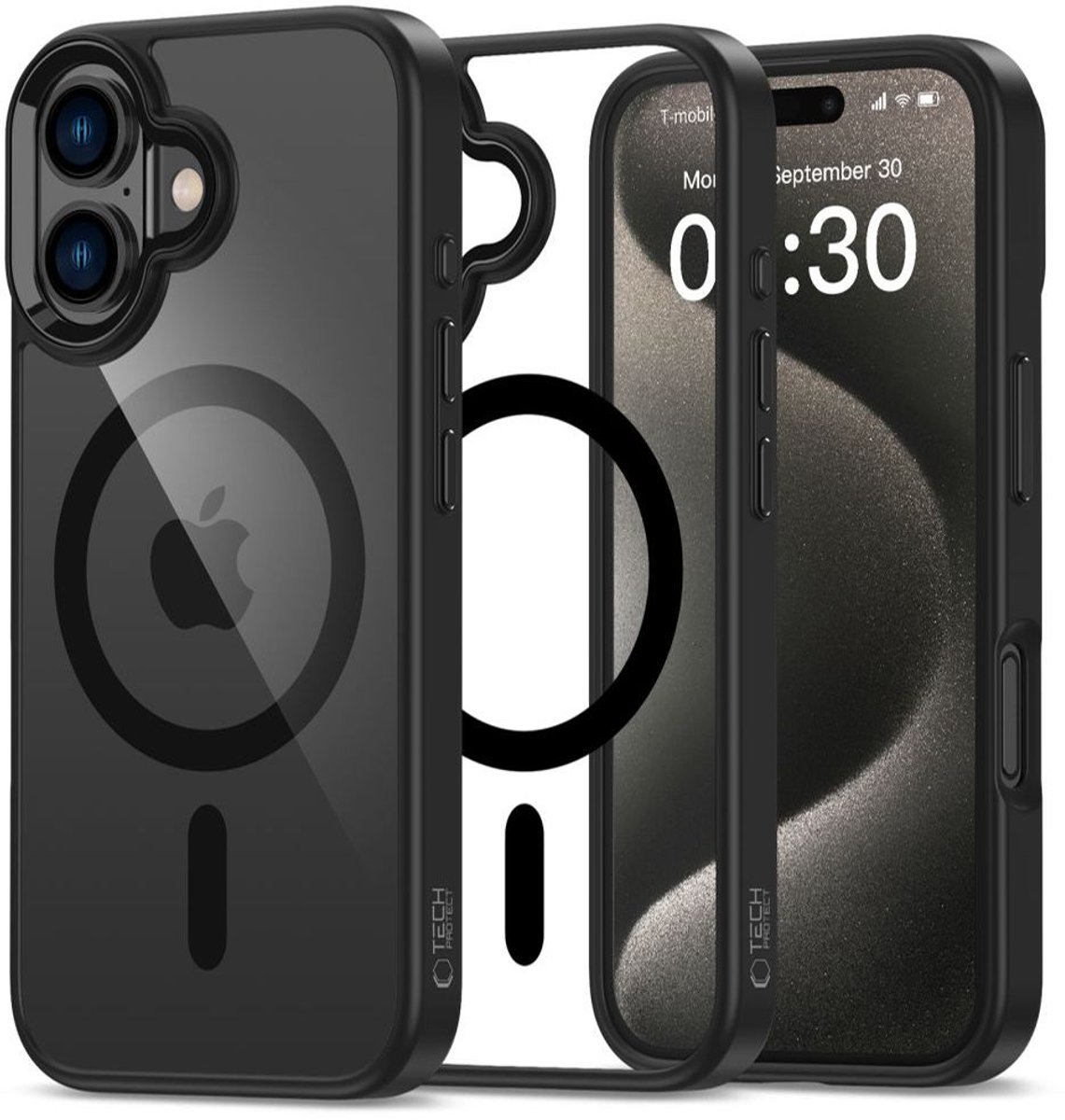 Tech-Protect - Telefoon Hoesje Geschikt voor iPhone 16 met MagSafe - Doorzichtig