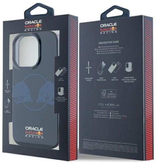 Red Bull Hoesje Voor Iphone 15 Pro Max Carbon Two Bulls Voor Magsafe Hardcase Iml van Merkloos — afbeelding 5
