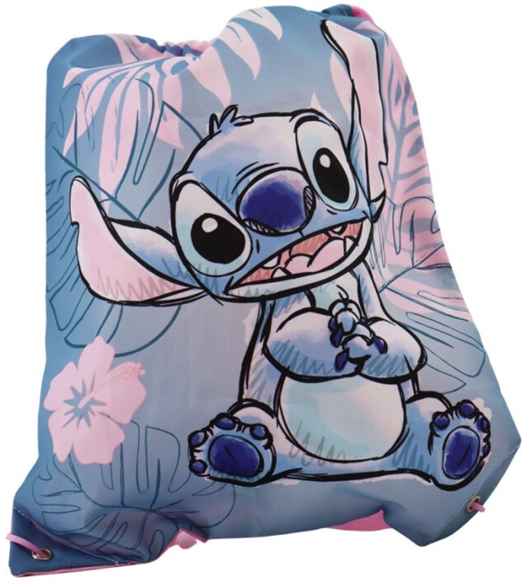 Lilo & Stitch: Gym- zwemtas 42x32cm -"Blue Hawaii", Lilo en Stitch zwemtas, Lilo en Stitch, Nylon tas, Gymtas, Tas