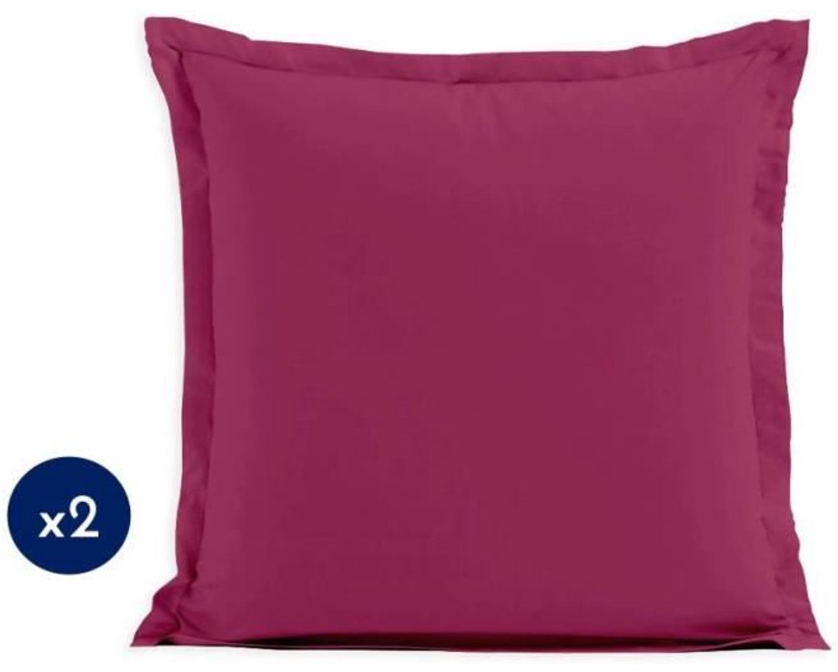 Set van 2 kussenslopen - LOVELY HOME - LH71604 - 63 x 63 cm - Fuchsia