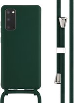 Coque Samsung Galaxy S20 FE - Coque en Siliconen iMoshion avec cordon - Vert foncé