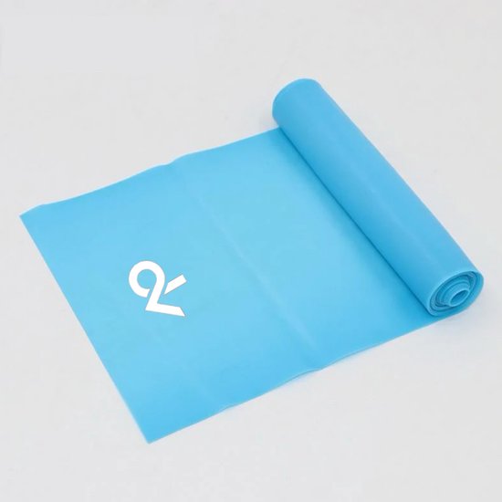 DV - Blauw Kleur - Beste kwaliteit - June Spring - PowerFlex Band - Weerstandsband - Stretchband - Oefenband - Fysio/Yoga/Pilates oefeningen- 150 cm lang - 15cm breed