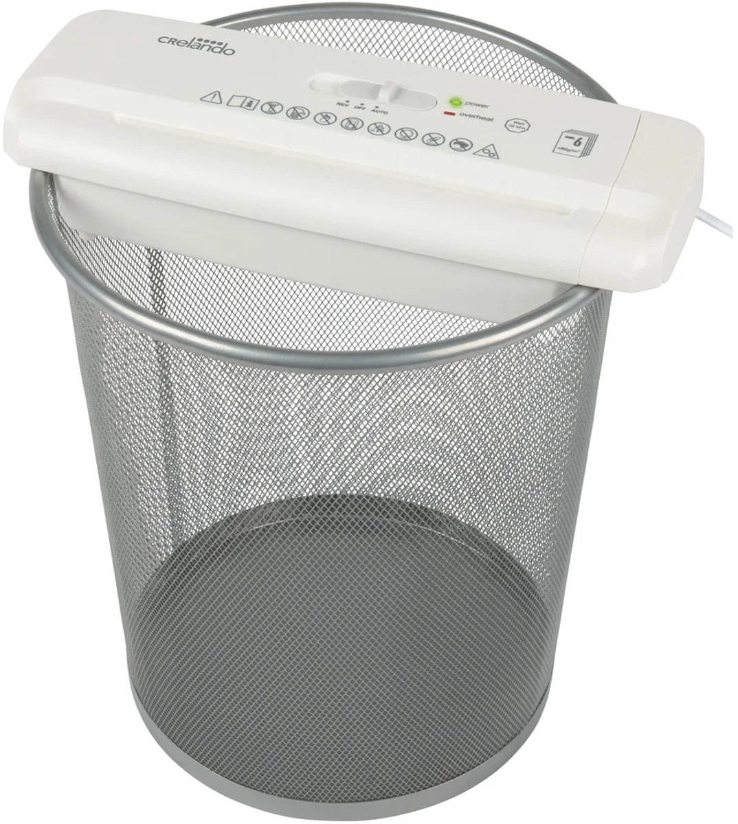 Silvercrest Opzet Papiervernietiger Wit - Uittrekbare telescooparm voor ronde of hoekige prullenbakken - Snijtype: strip-cut - Snijcapaciteit: max. 6 vel A4 (80 g/m²) - Automatische start/stop-functie thumbnail 3