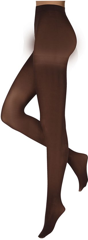 Collant brun foncé, porté par un mannequin.