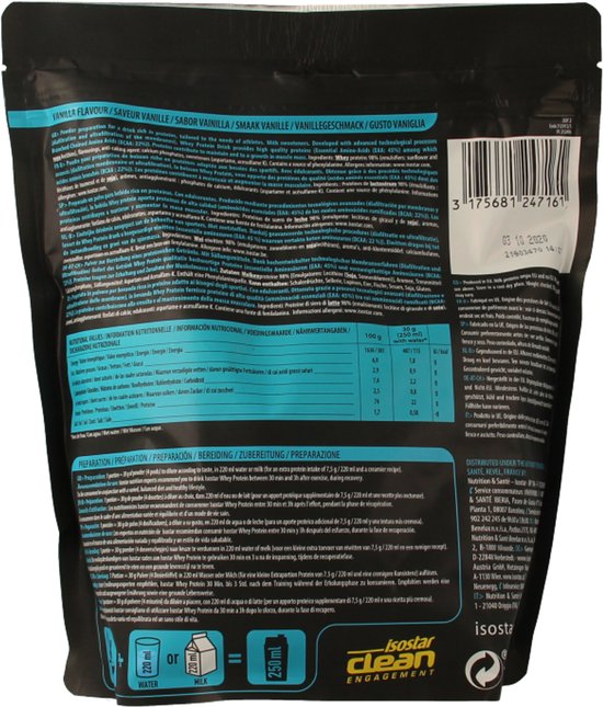 Isostar Whey Protein - Eiwitpoeder voor krachtsport - Vanille - 570 gr — afbeelding 3