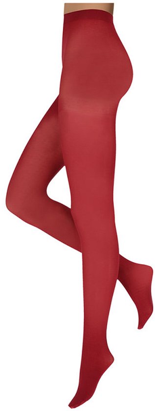 Collant rouge foncé, 60 deniers, microfibre.