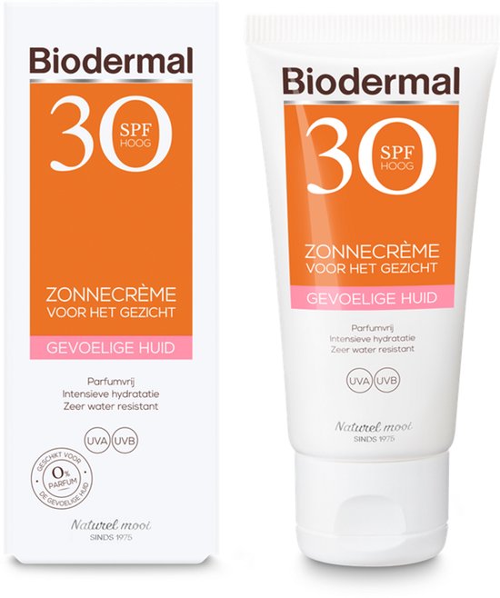 Biodermal Gevoelige huid Zonnecrème gezicht SPF 30 np 50ml