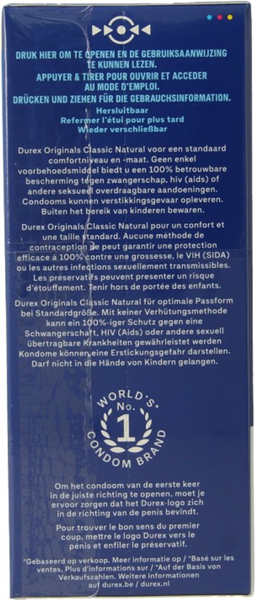 Durex - Classic Natural Condooms - 20 stuks