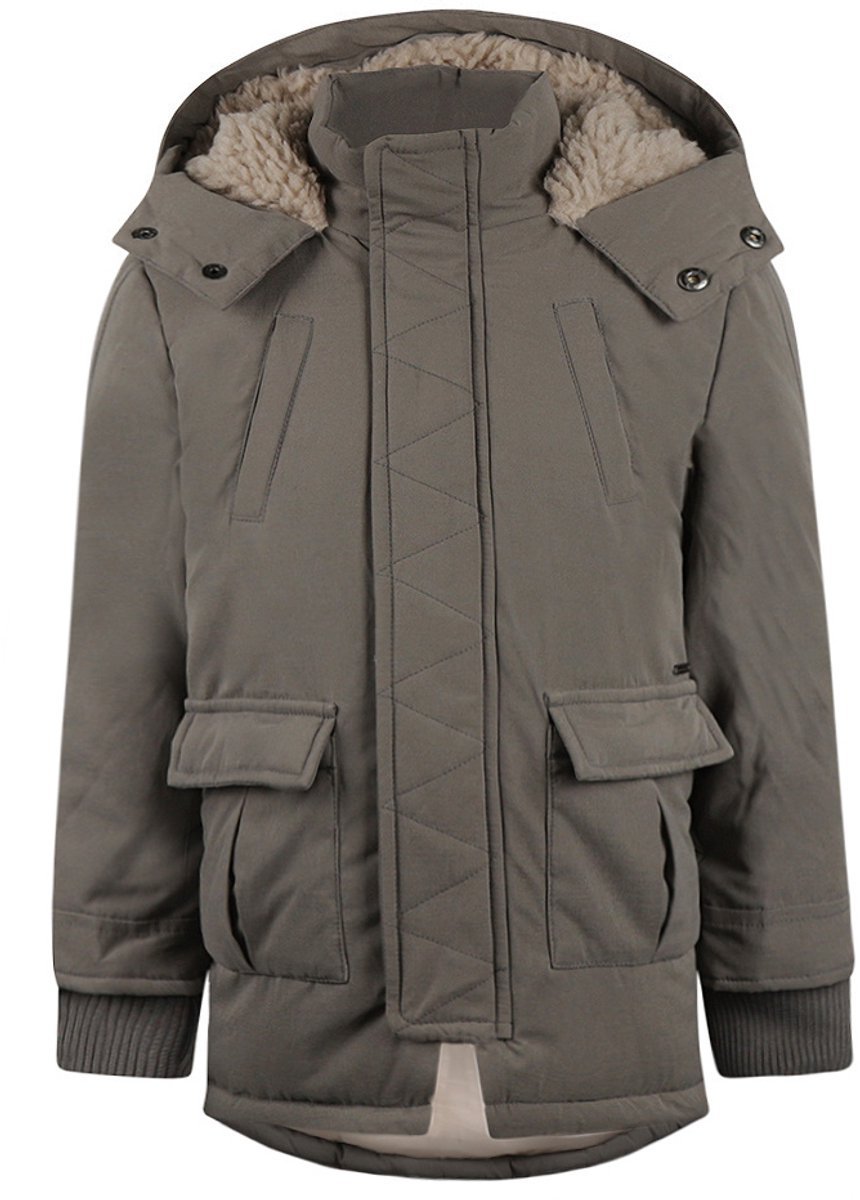 Koko Noko Jongens Parka Jas - Mid Grey