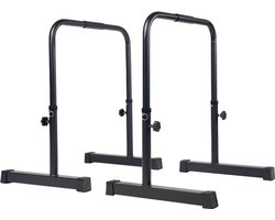 MATCHU - Dip Bars - Set van 2 - Verstelbare Parallettes voor Calisthenics - Voor bodyweight training thuis en in de gym - Zeer stevig - Metaal
