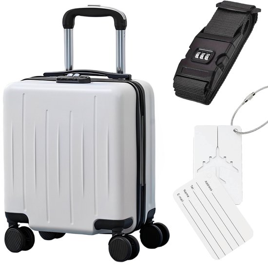 ADEL Handbagage Koffer 40x30x20 cm met Wielen Ideaal in het Vliegtuig - Waterafstotende Trolley met Handige Opbergvakken en TSA Slot voor Zorgeloos Reizen