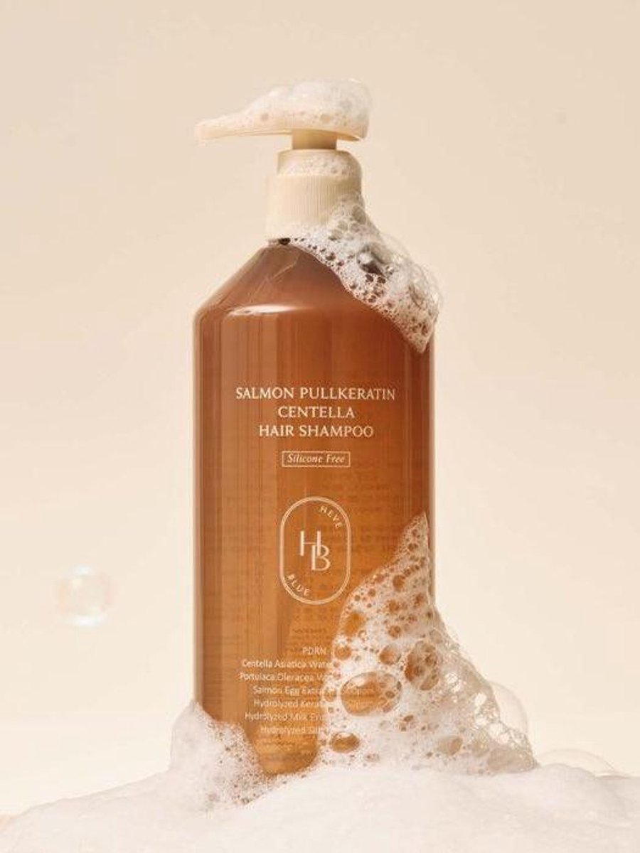 Heveblue Salmon Pullkeratin Centella Hair Shampoo [silicone free][500ml]