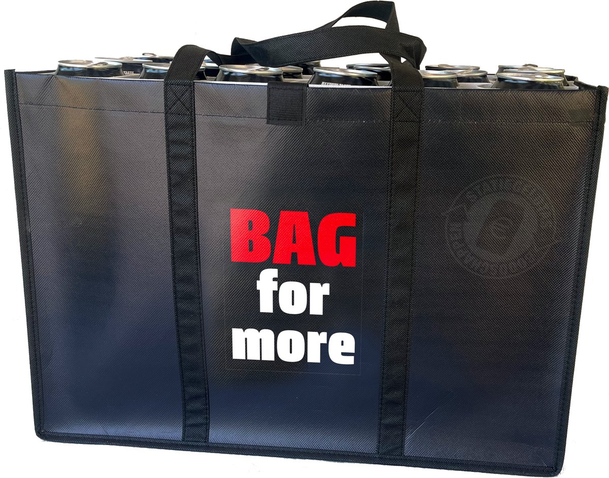 Bag for more – Combiset Statiegeldtas - boodschappentas + 2 koelementen met uniek ontwerp – met handig klittebandsysteem