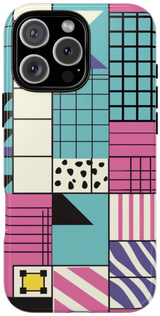Geometrisch Kleurvlakpatroon – Telefoonhoesje Geschikt voor iPhone 16 Pro Max
