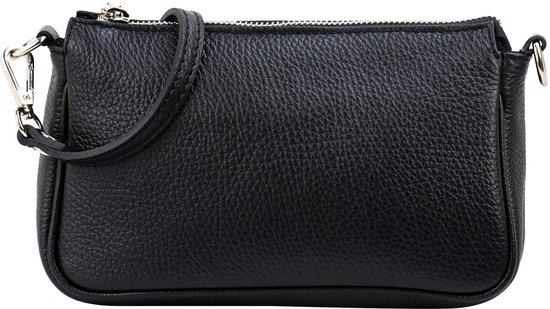 SH leder Echt leder schoudertas, crossbody tas, handtassen, clutch, kleine tas, avondtas, 23 x 13 cm Jennie G323, Brons metallic, Small