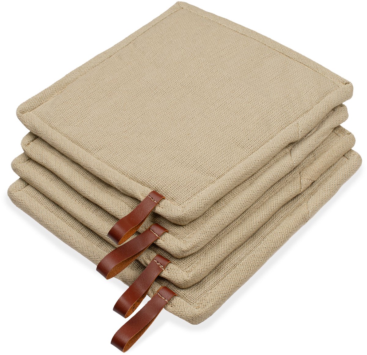 CH&F Pannenlap met Pocket 4 stuks | Bellavarde Canyon | Pannenlap Beige | 20x20cm