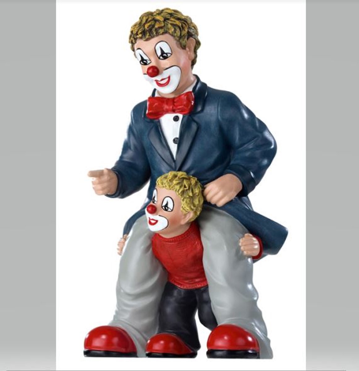 Gilde clowns - Een goede verstopplek - 8x15x6 cm - resin handgeschilderd - In cadeauverpakking verzamelaarsobject