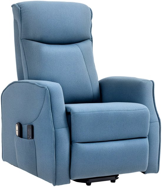 HOMCOM Massagestoel met opsta-hulp Blauw