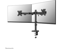 Neomounts NERO DS60-600BL2 Monitorarm 2 schermen - 10-32" - 0-8 kg/scherm - Quick-fix - 180°-stop - 100% plasticvrije verpakking - zwart
