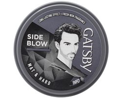 Gatsby Haarwax Mat & Hard – Sterke Hold & Matte Finish Styling Wax 75g - Voor Krullend en Recht Haar | Parabeenvrij Flexibel Restylen Voor Korte tot Lange Kapsels met Kajal Sticker