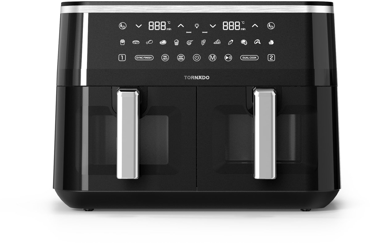 Tornado TAFT-1000-GS - Airfryer - Dubbele mand - 9l - 3100W - Tornado - €95,00