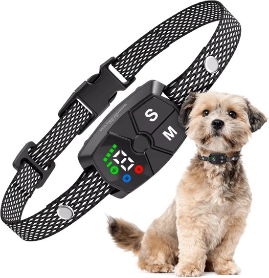 Vulpes Goods® Anti Blafband Mini Pro - Opvoedingshalsband Zonder Schok - Anti Blaf Apparaat voor Kleine Honden - LED display - Waterdicht - Oplaadbaar - Vibratie en Audio