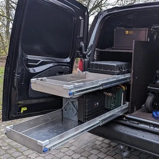 Set de glissières de tiroir + supports de tiroir 30 cm 12" entièrement extensibles et capacité de charge de 250 kg 2 pièces. glissières de tiroir de camping-car robustes 300 mm 12 pouces support de tiroir en aluminium à angle droit