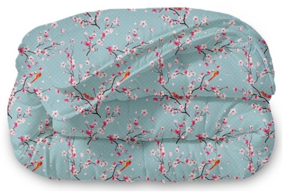 Dekbed Zonder Overtrek 240x220 cm + 2 Kussenslopen - Japon Blue - Easy Dekbed - Warmteklasse 2