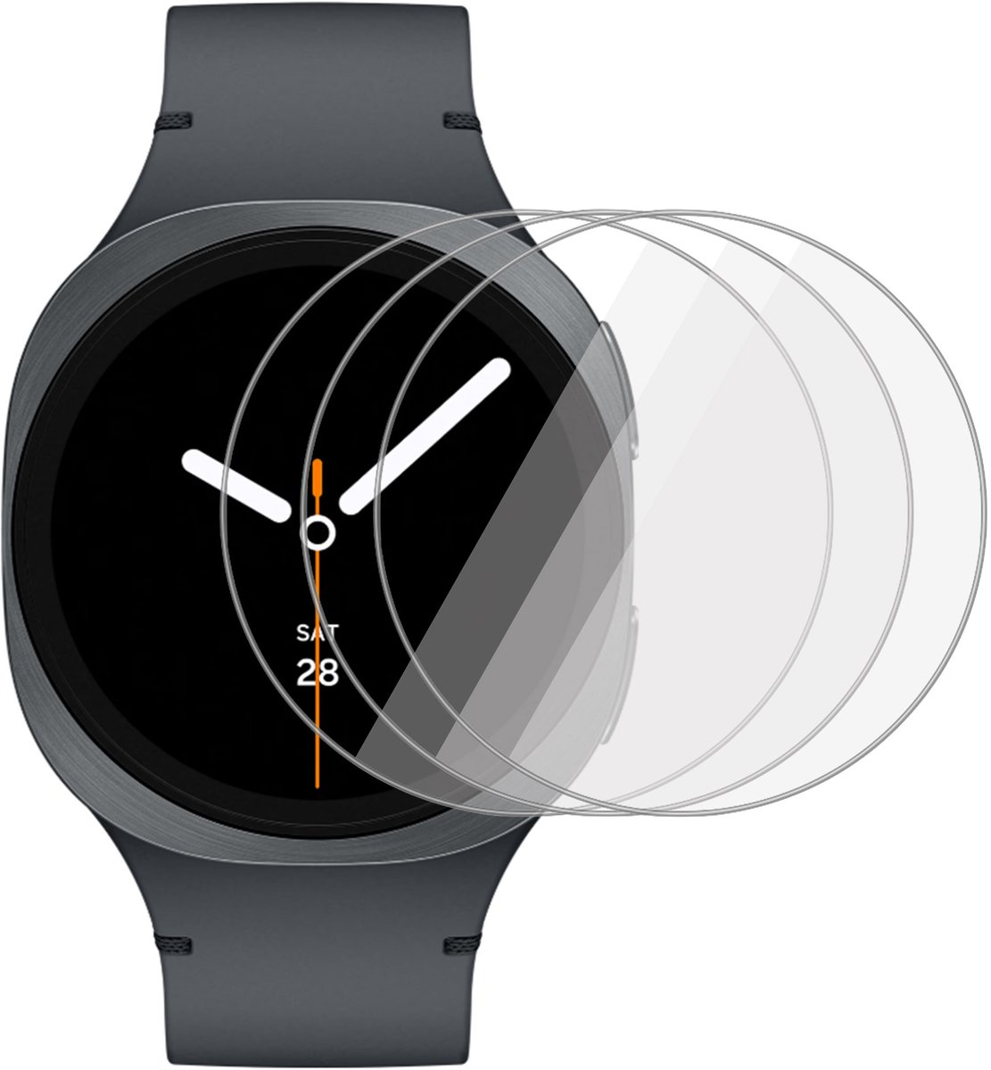 3x Screenprotector geschikt voor Samsung Galaxy Watch 8 44mm - Folie Screen Protector