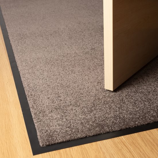 Paillasson Furni24 – Facile à nettoyer, résistant aux intempéries, avec envers antidérapant – Pour l'intérieur et l'extérieur, absorbant, à séchage rapide, lavable – Beige, 90 x 150 cm