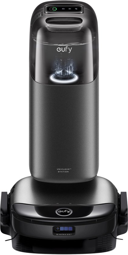 eufy Clean S1 Pro Robotstofzuiger All-in-One Station met dweilfunctie - Robot Vacuum - 8.000 Pa Zuigkracht, Slimme Obstakelvermijding, Multi-Level Mapping, Automatische dweilterugtrekking, Perfect voor dierenharen