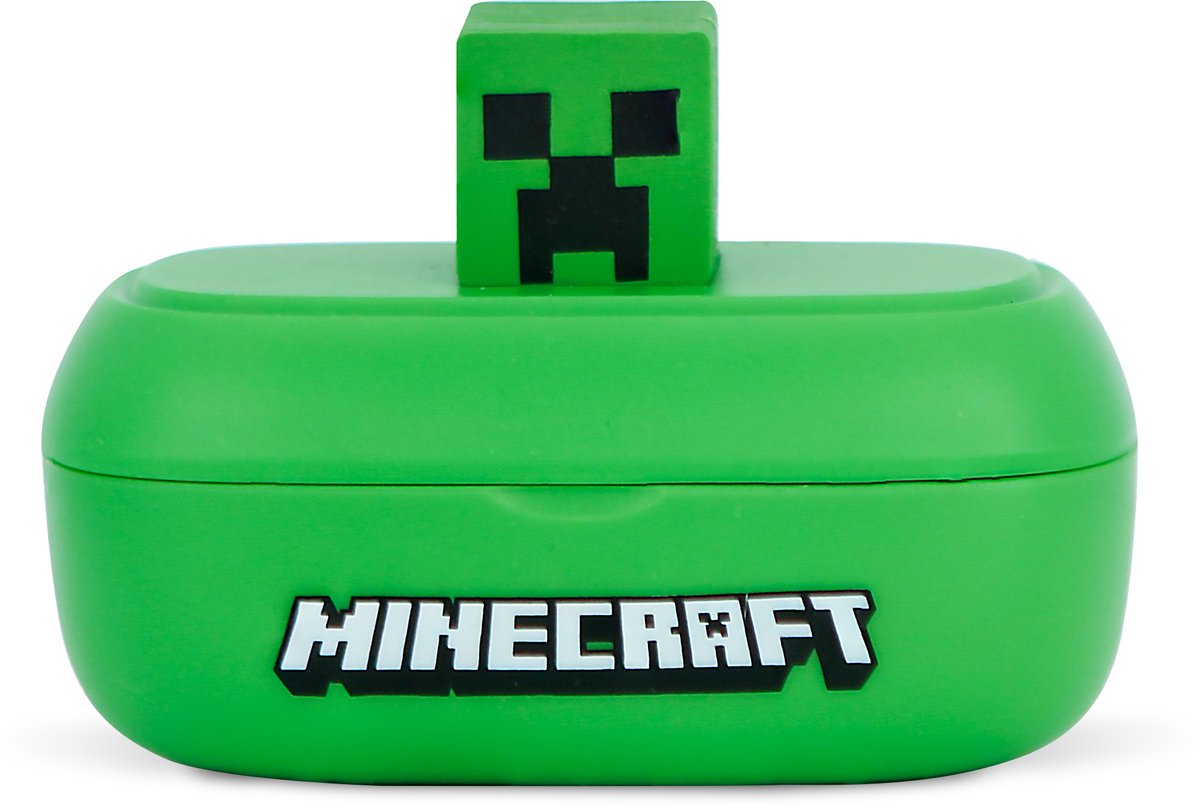 Minecraft - draadloze oordopjes - 3D figurine - oplaadcase - touch control - microfoon