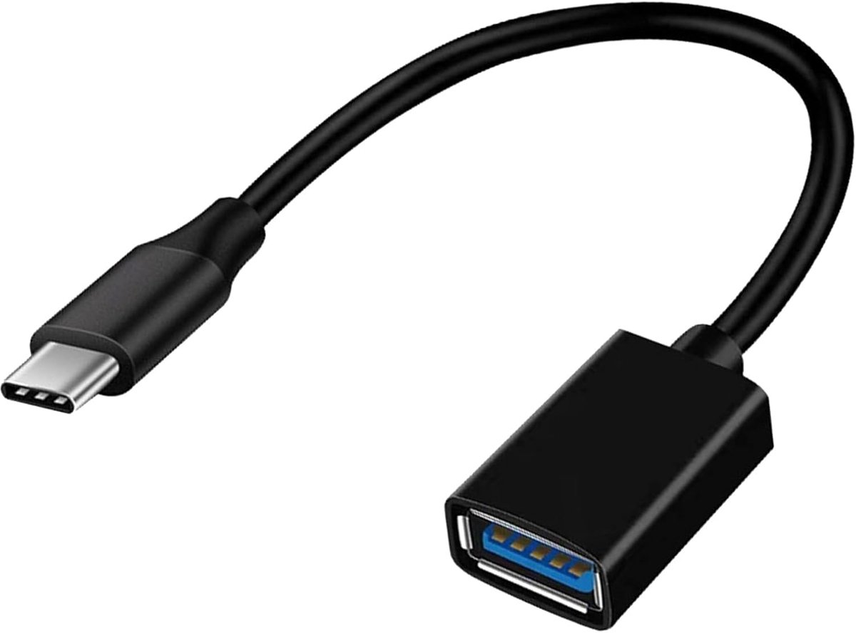 Nereb USB-C naar USB-A Adapter OTG Converter - Zwart