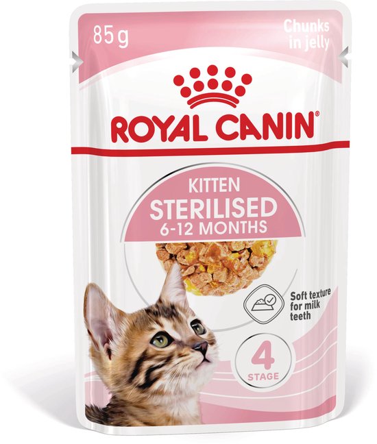 Royal Canin Kitten Sterilised Jelly - Kitten-Kattenvoer - 12x85 g