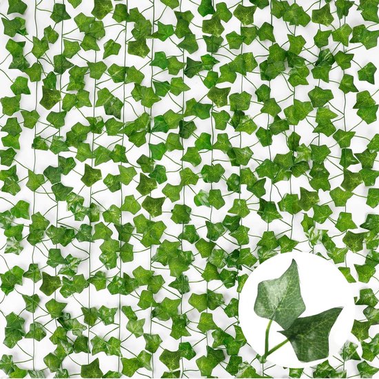 Kunstklimopslinger, groen, kunstmatige klimopslinger met 6 meter