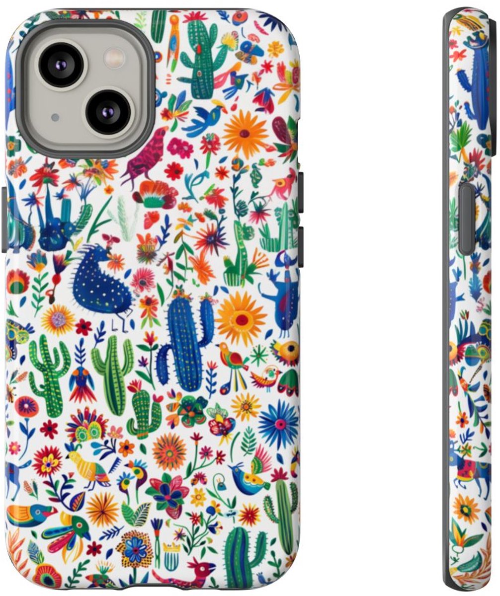 Kleurrijk Mexicaans Volkskunstpatroon – Telefoonhoesje Geschikt voor iPhone 14