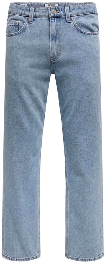 ONLY & SONS ONSEDGE Straight Box TAI DNM CBO NOOS, donkerblauw (dark blue denim), 34W x 32L