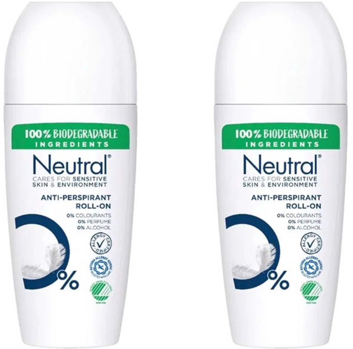 Neutral - Deodorant - Roller - Sensitive Skin - 50ml x 2