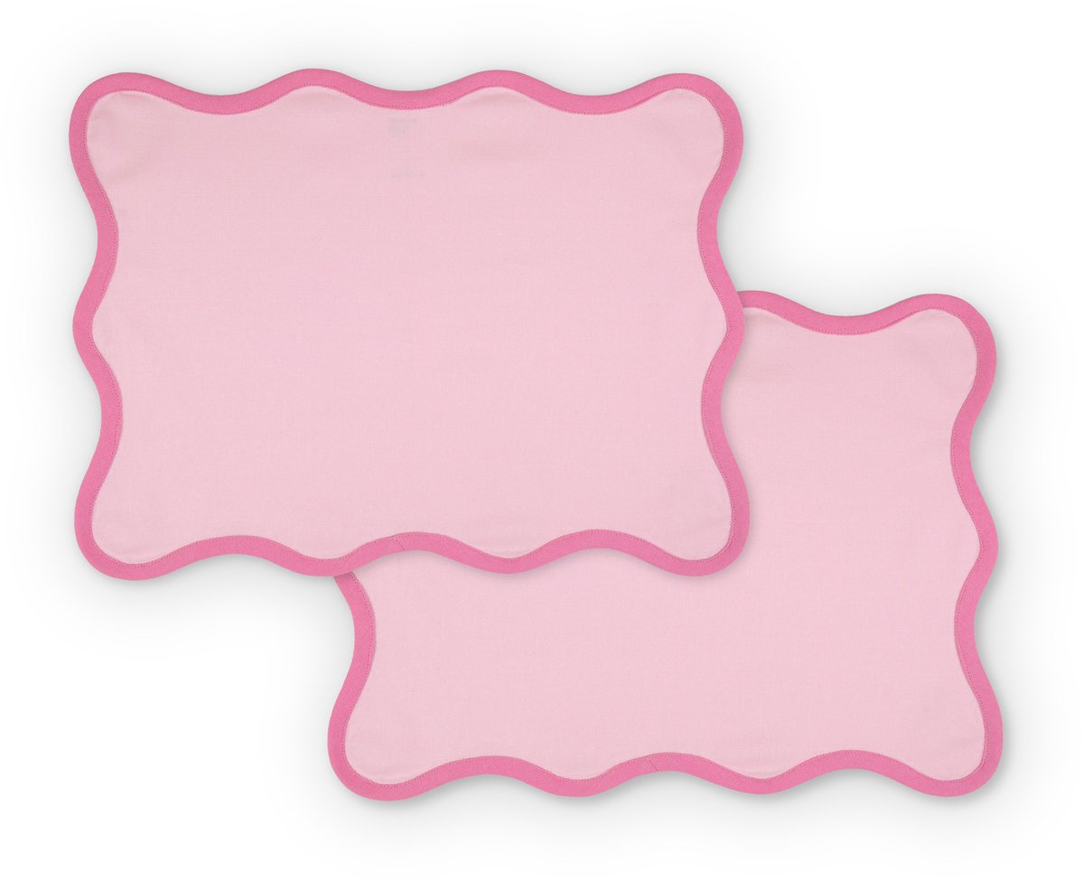 Lifa home Coral Kiss Keuken Placemat set – 35 x 45 cm – 2 stuks – Roze