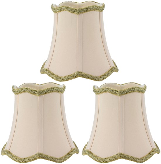 Foto: E14 clip on lampenkap stoffen lampenkap met gouden rand geschikt voor tafellampen wandlampen en kroonluchters elegant brandveilig 3 stuk