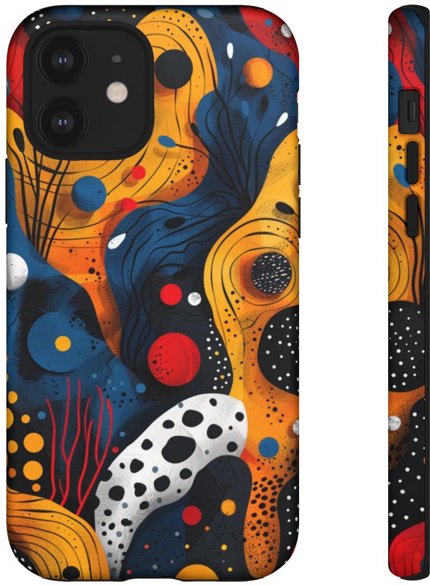 Abstracte Kleurrijke Organische Vormen – Telefoonhoesje Geschikt voor iPhone 12
