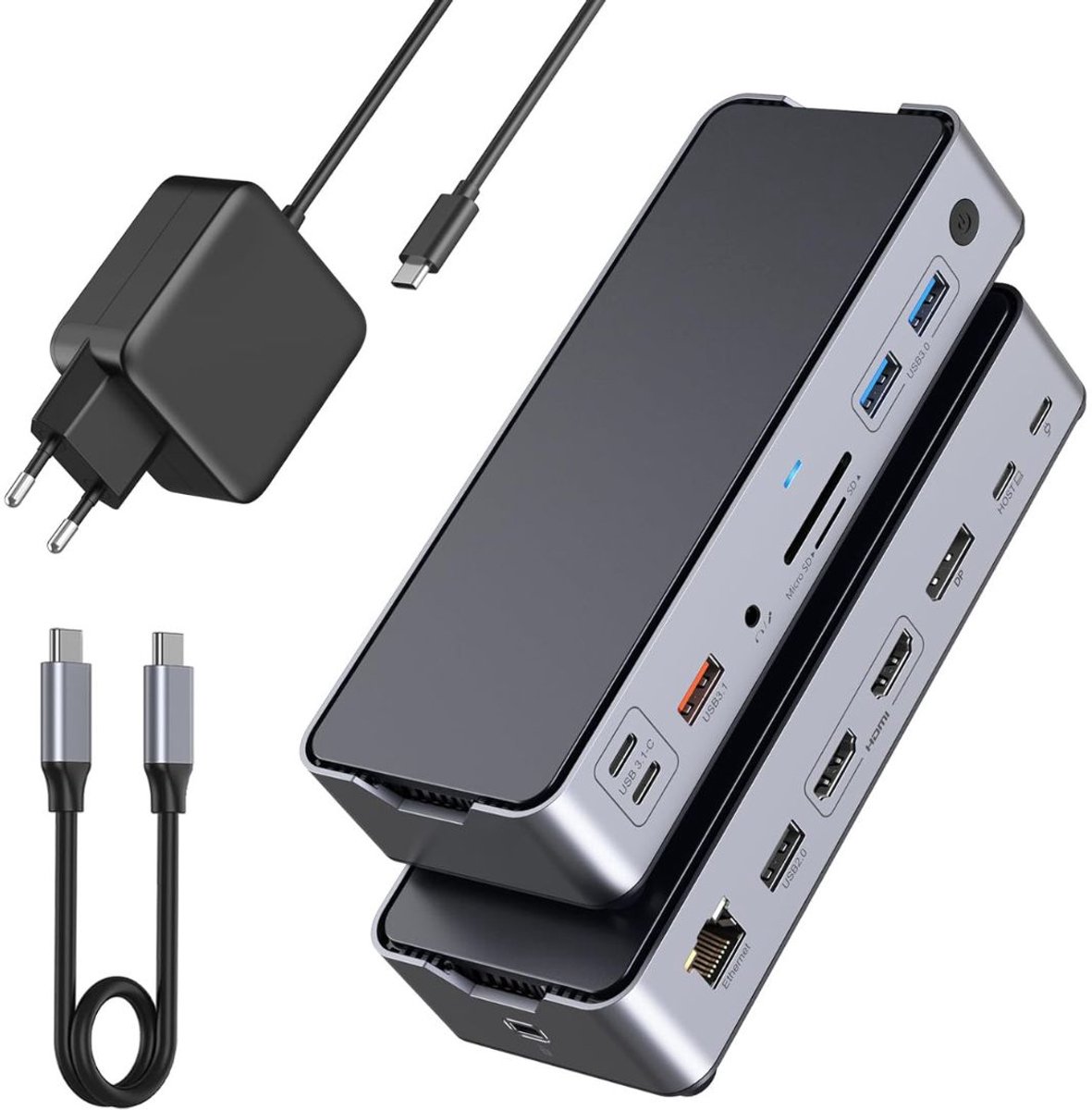 Docking Station Laptop 2x HDMI - Splitter Laptop - USB-C - Universeel