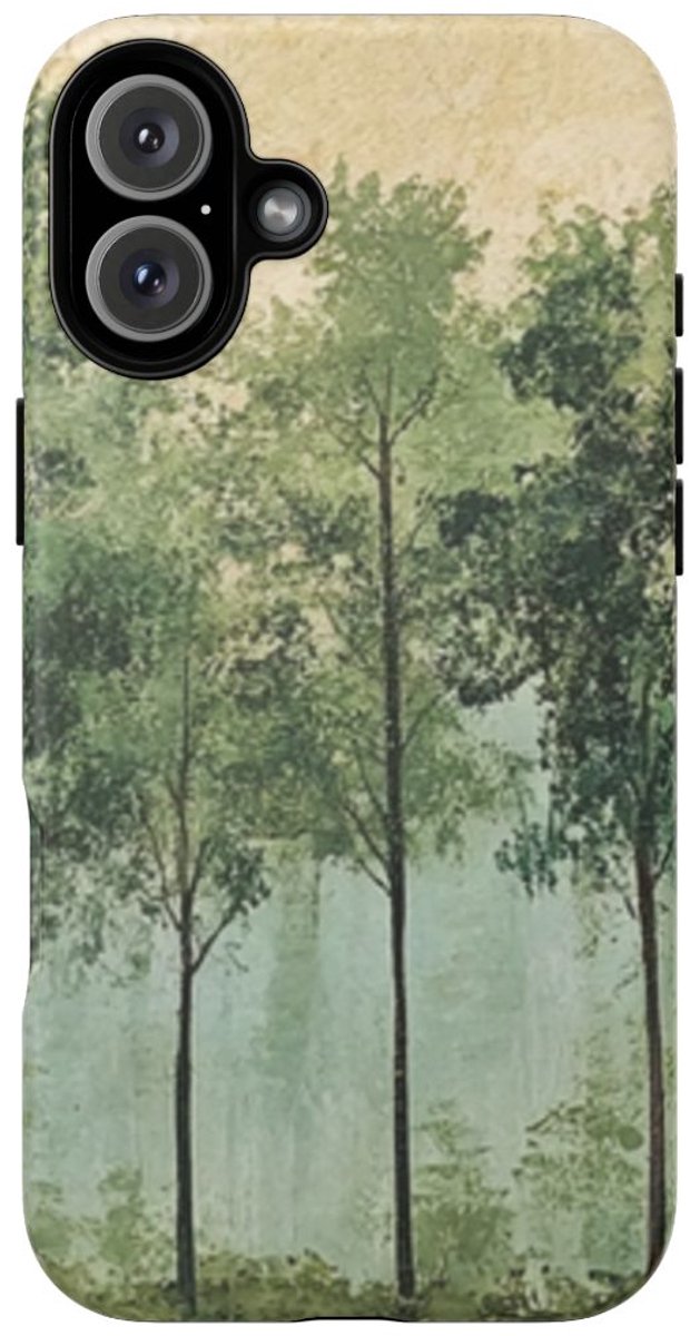 Groene Boomlijn Muurkunst – Telefoonhoesje Geschikt voor iPhone 16 Plus